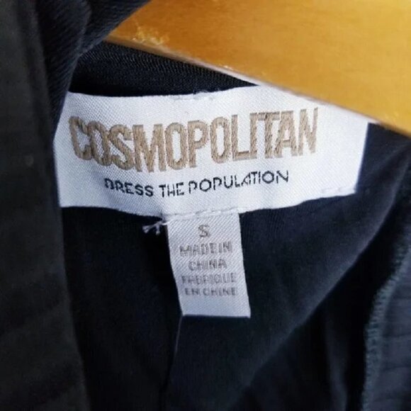 Cosmopolitan DDTP Madison Velvet Sequin Mini Dress 'Black/Cobalt Blue' Size S - Picture 9 of 13